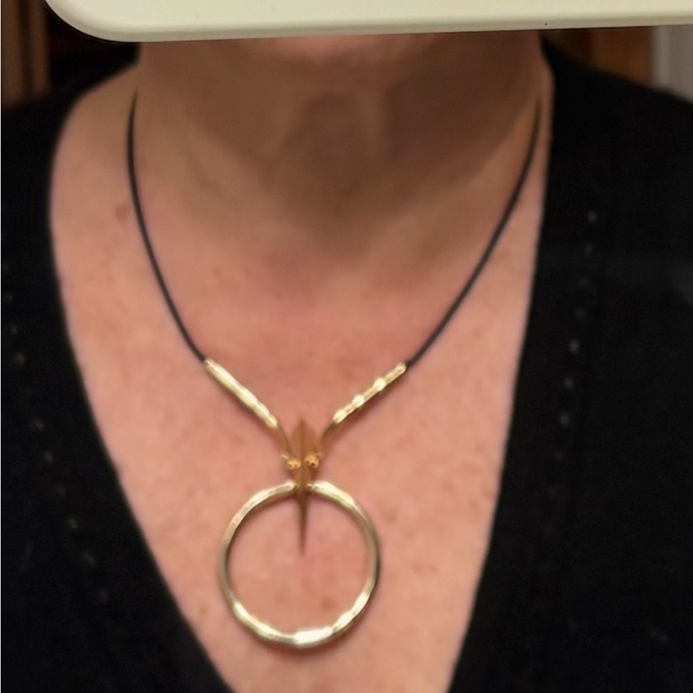 Alexis Bittar | Gold and Black Pendant Necklace - Picture 4 of 7